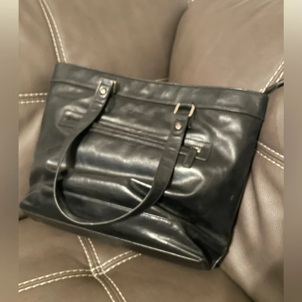 Franklin Covey Black laptop bag/purse.